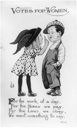 Votes for women poster