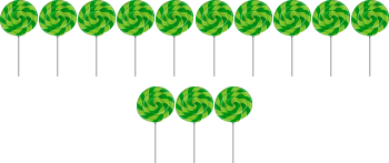 13 lollipops