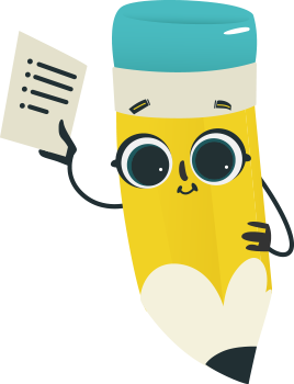 Pencil cartoon character