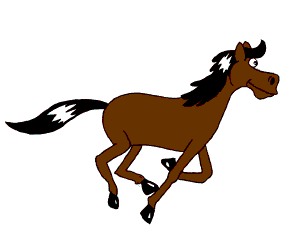 Animation of a running horse.