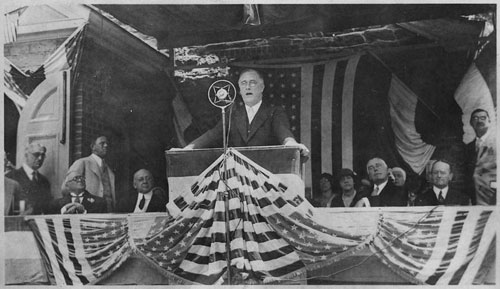 FDR giving a speech