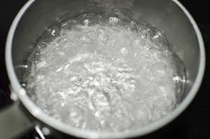boiling water
