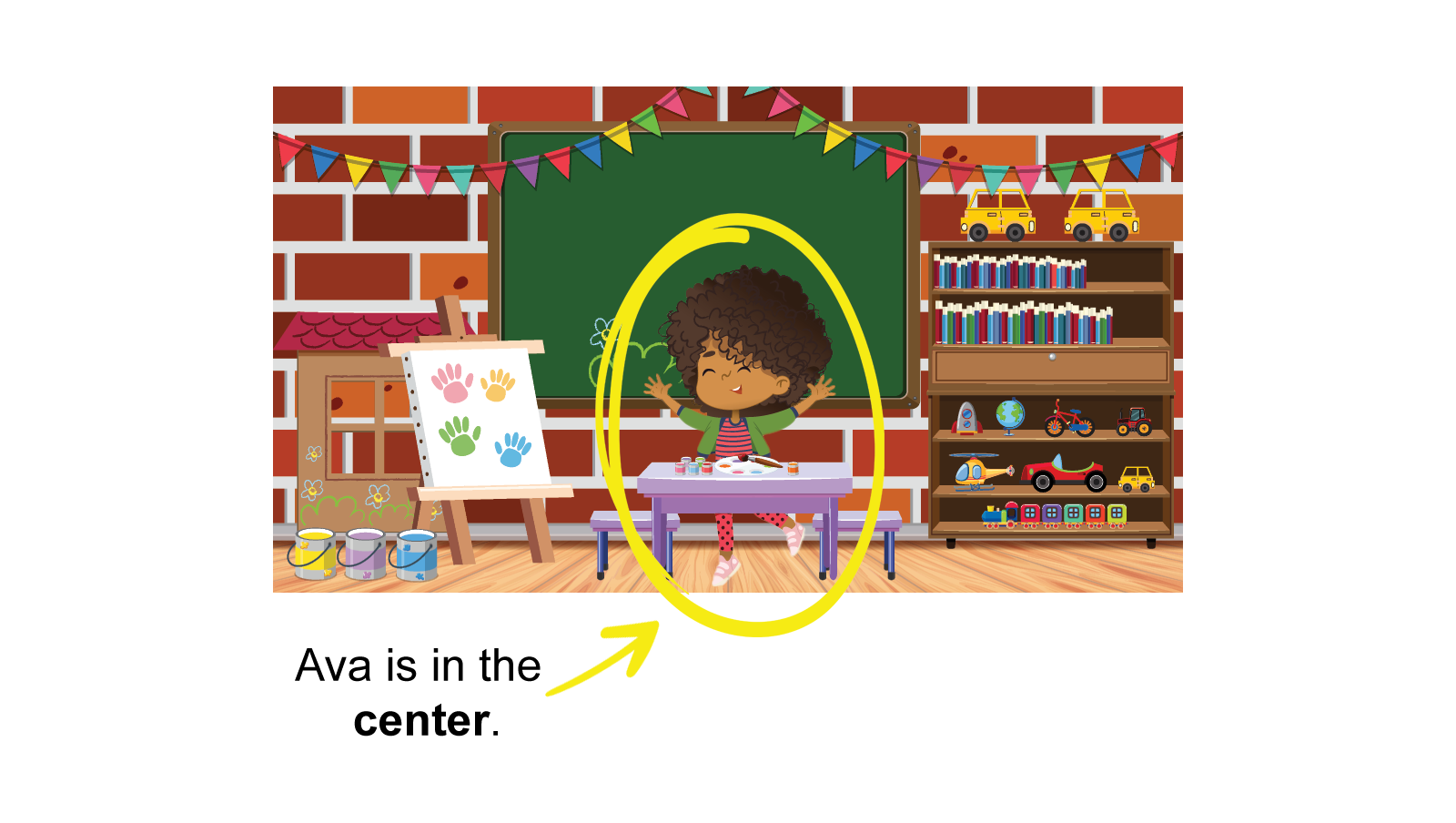 Ava is in the center.