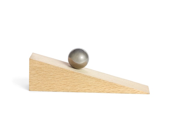 Ball on inclined plane