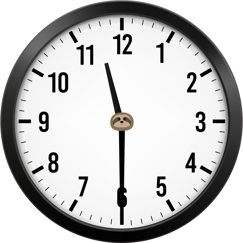 analog clock set to 11:30