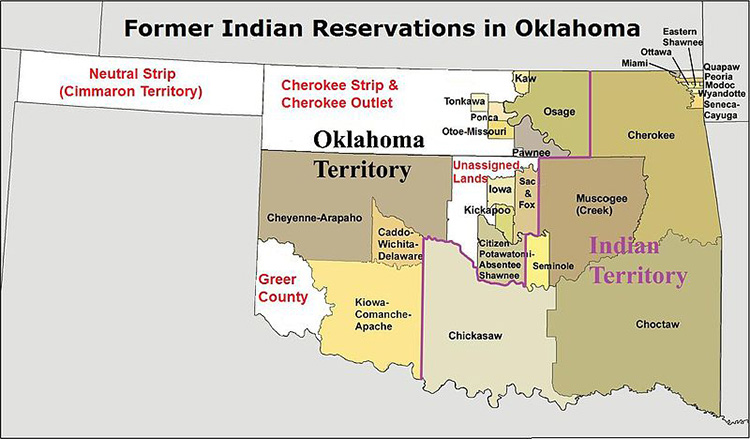 Former Indian Reservations in Oklahoma