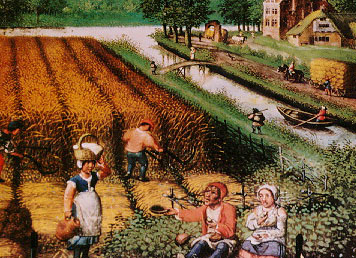 Peasants working