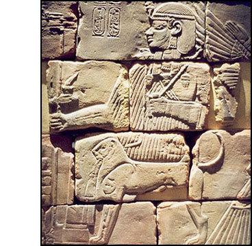 Wall of Meroe Pyramid chapel