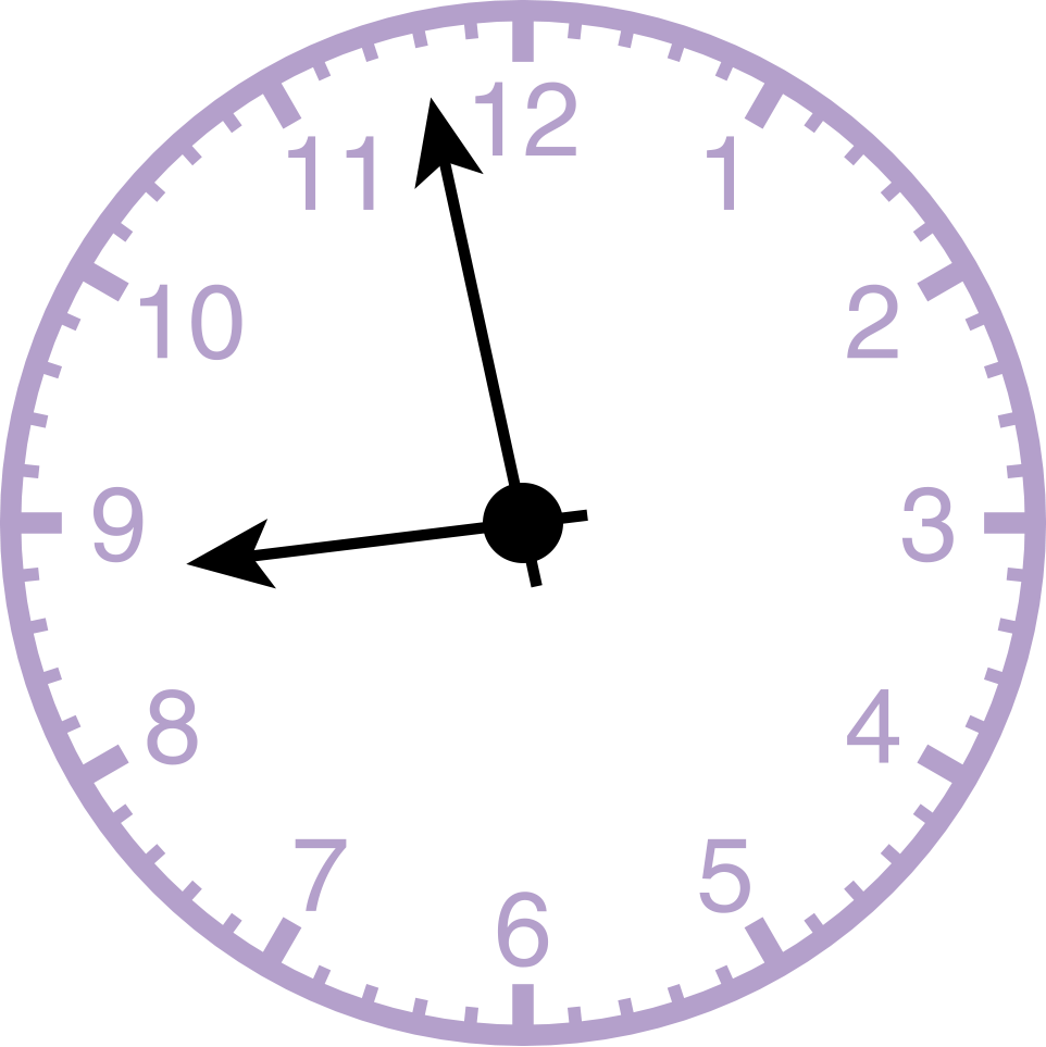 analog clock displaying NUM:NUM
