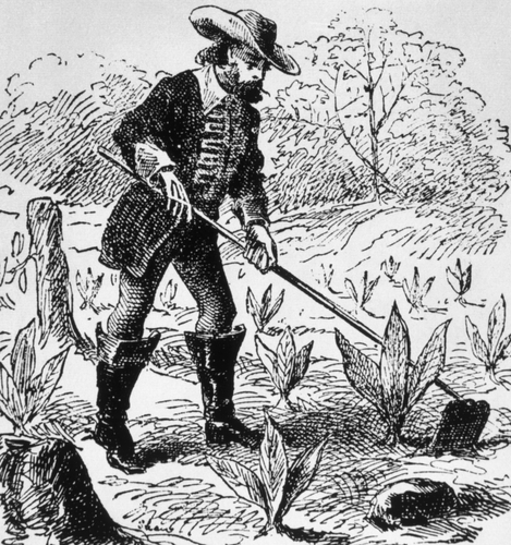 John Rolfe (1585-1622), Jamestown, Virginia colonist known for introducing the cultivation of tobacco in 1612