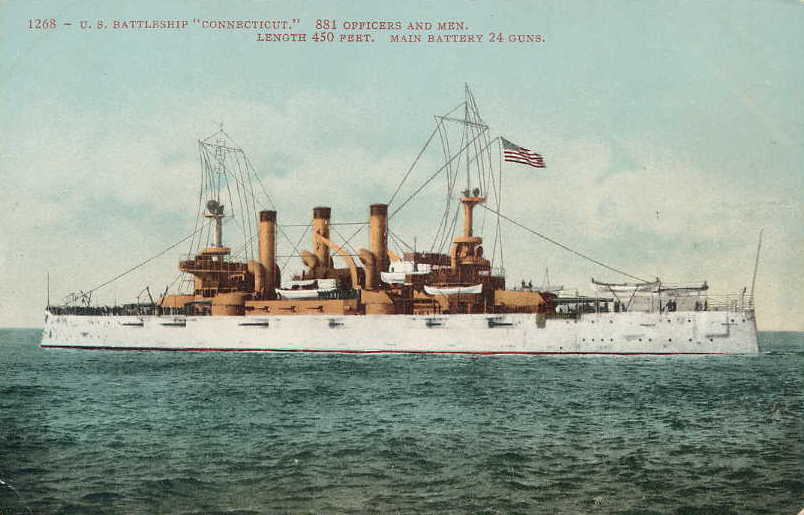 Postcard USS Connecticut