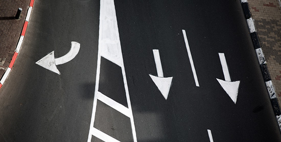 road sign arrows