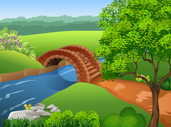 Beautiful river on nature