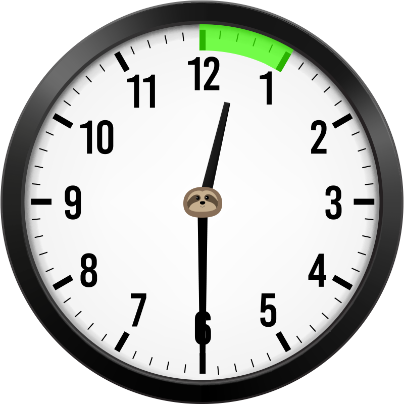 analog clock set to X
