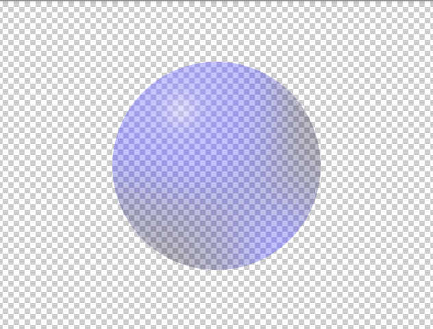 A 3D sphere that's 50% opaque