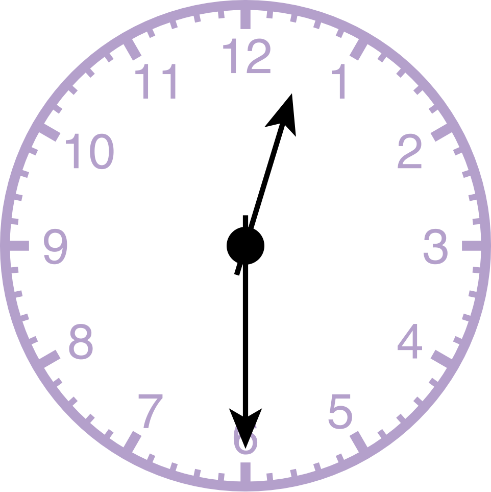 analog clock displaying 12:30