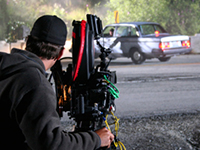 Man filming movie