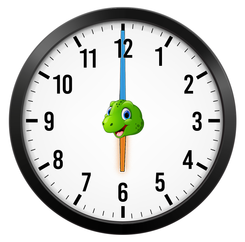 analog clock set to 6:00