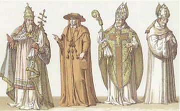 Pope, Cardinal, Archbishop, Bishop