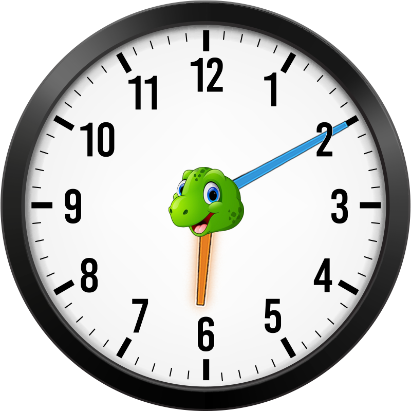 analog clock set to 6:10