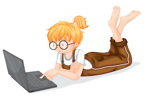 girl on laptop