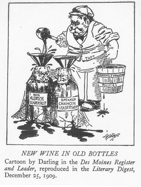1909 editorial cartoon mocking William Howard Taft