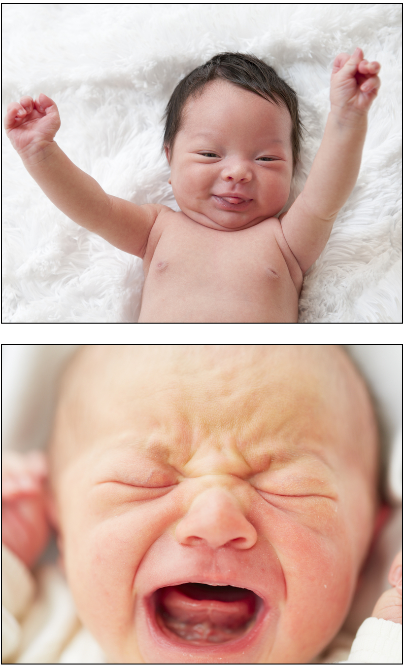 Two photos of babies