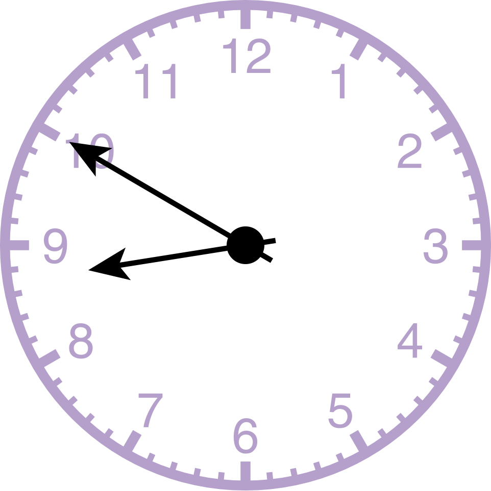 analog clock displaying NUM:NUM