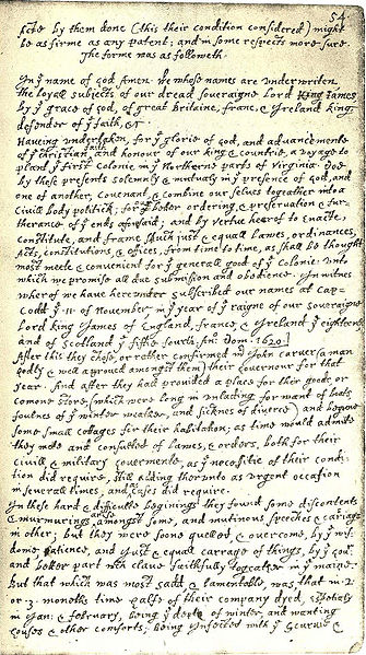 The text of the Mayflower Compact