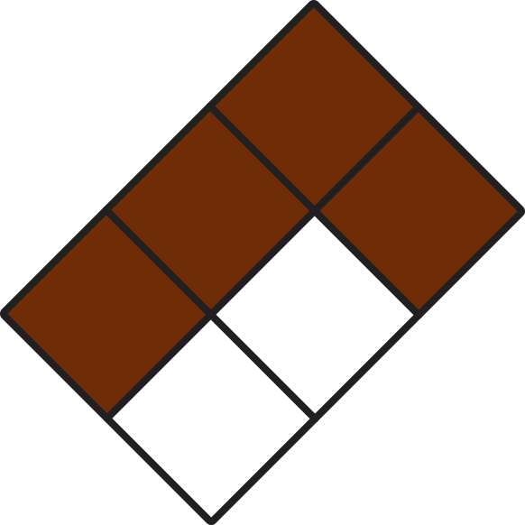 Rectangle with 6 equal parts and 4 are filled in.