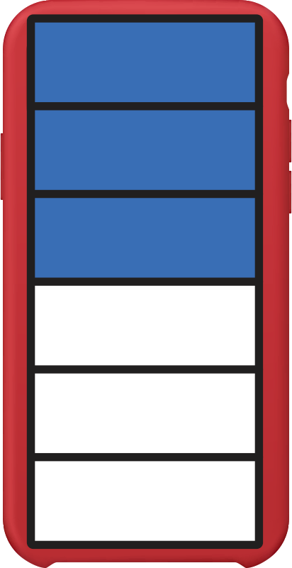 phone case with x parts and x are filled in