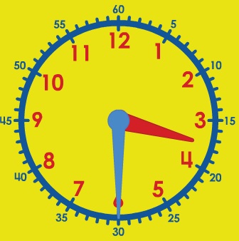 clock showing 3:30