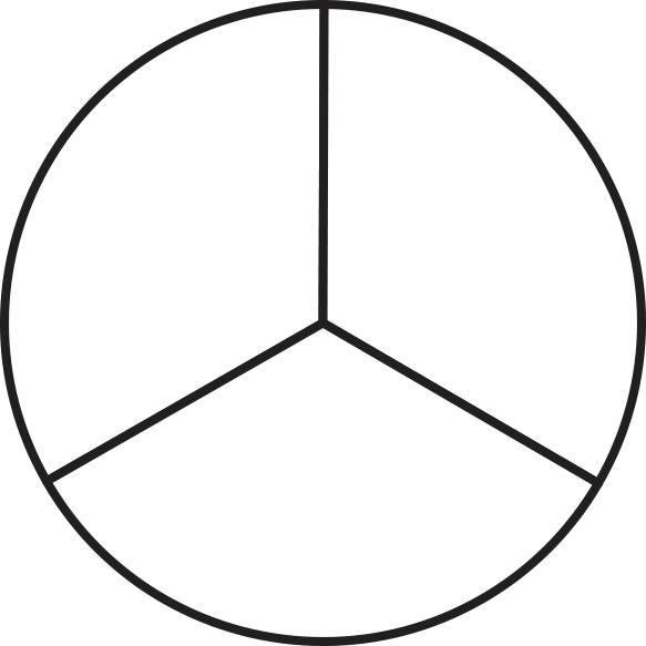 Circle with 3 equal parts