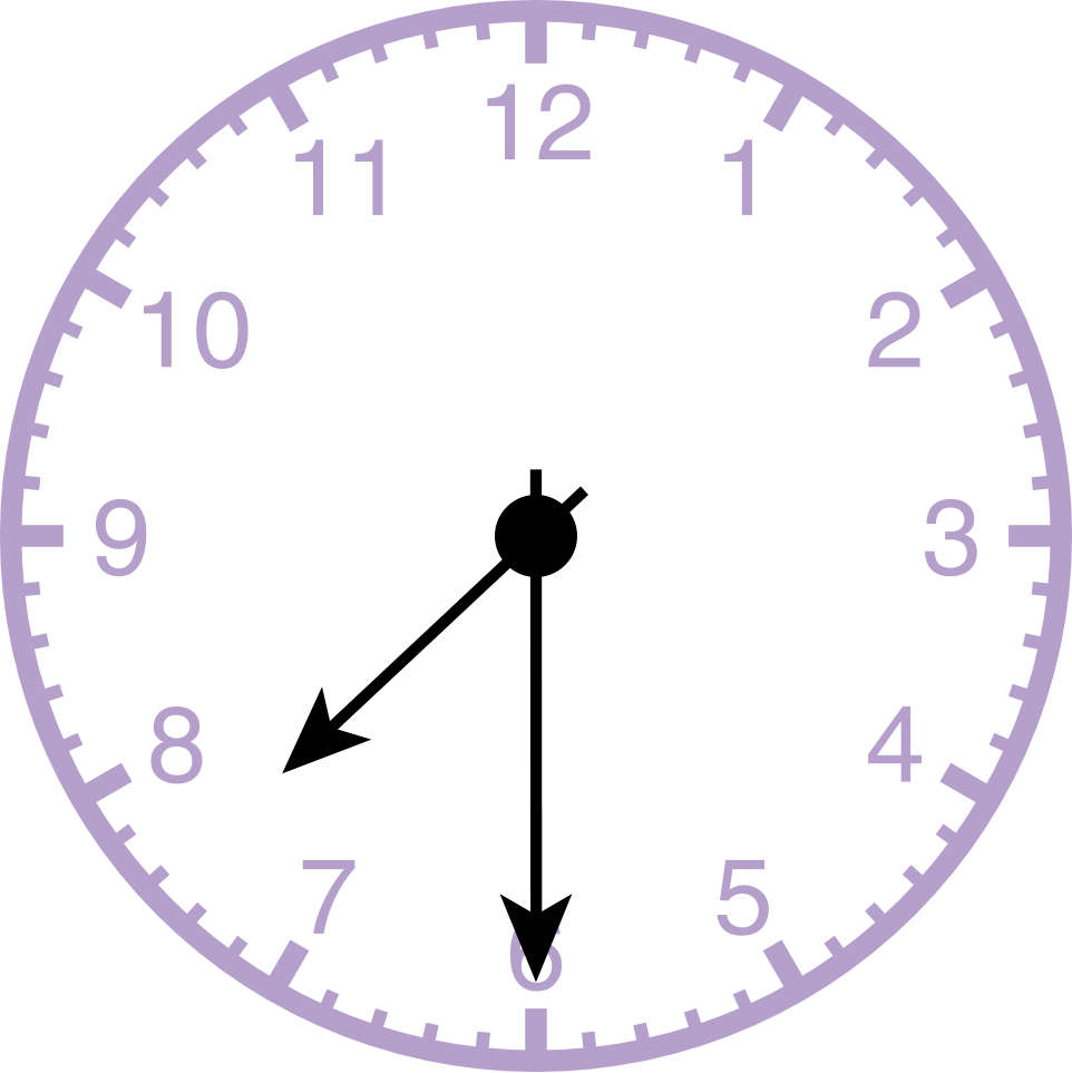 analog clock displaying 7:30