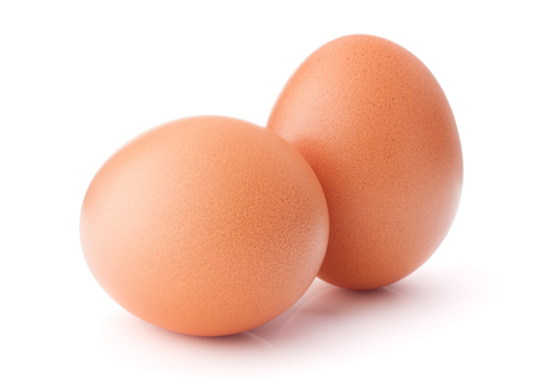 Egg isolated on white background