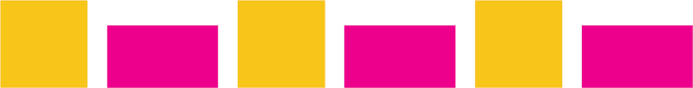 row of alternating yellow squares and pink rectangles