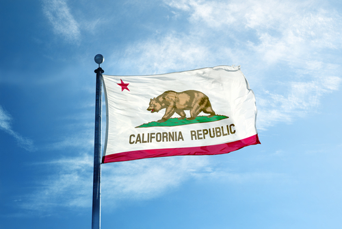 Republic California flag on the mast.