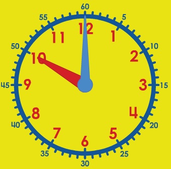 clock showing 10:00