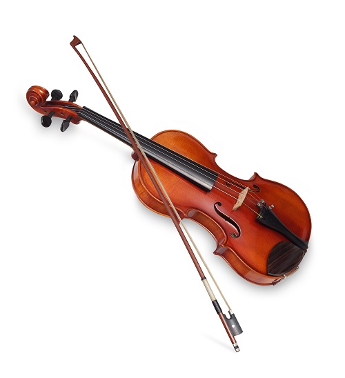 Violin isolated on white background