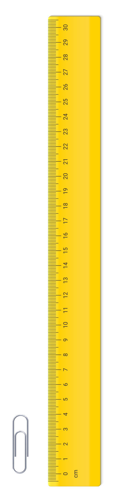 paper clip next to ruler