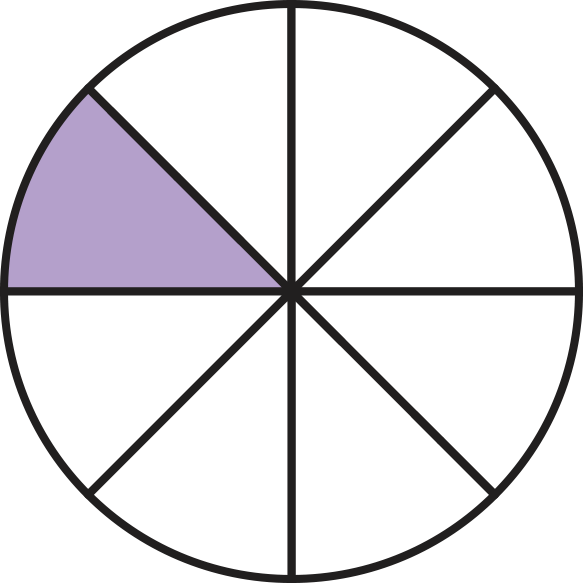 Circle with 1/8 filled in.