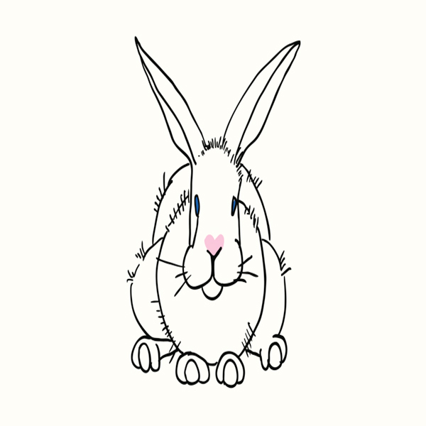 Skinny and tall rabbit.