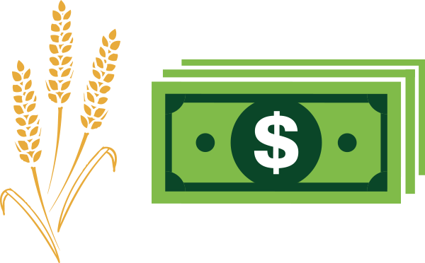 wheat and money icons