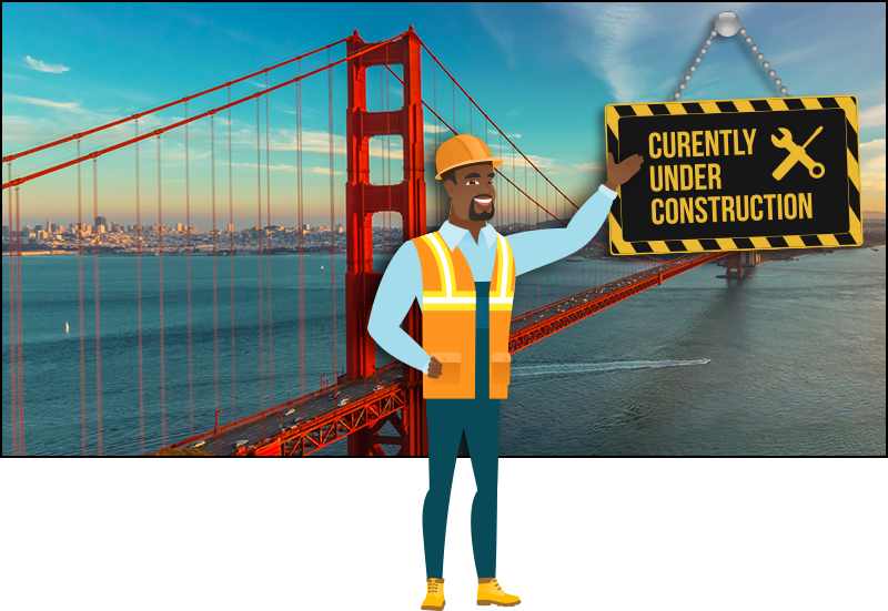 Golden Gate Bridge under construction