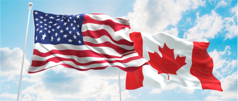 Canadian & US Flags