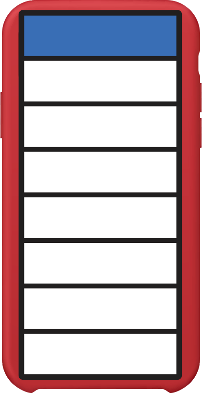 phone case with x parts and x are filled in