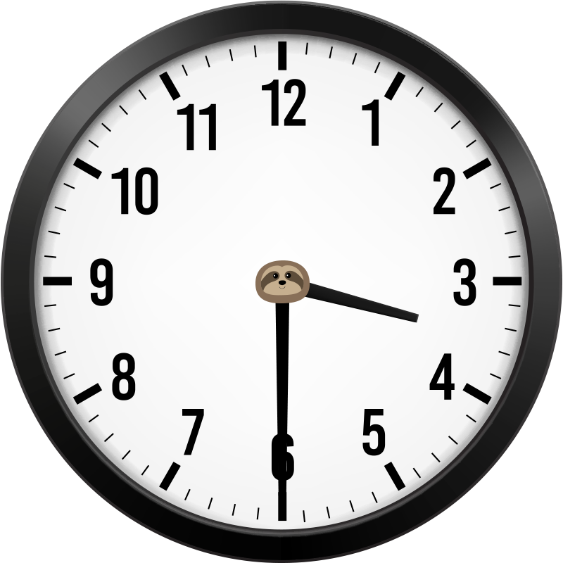 analog clock set to 3:30