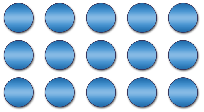 an array of dots