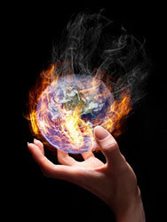 burning Earth illustration