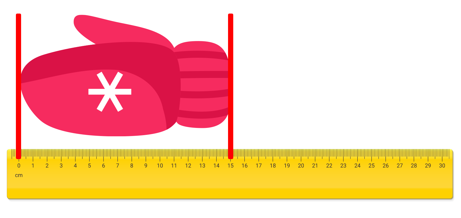 boy standing next to measuring tape